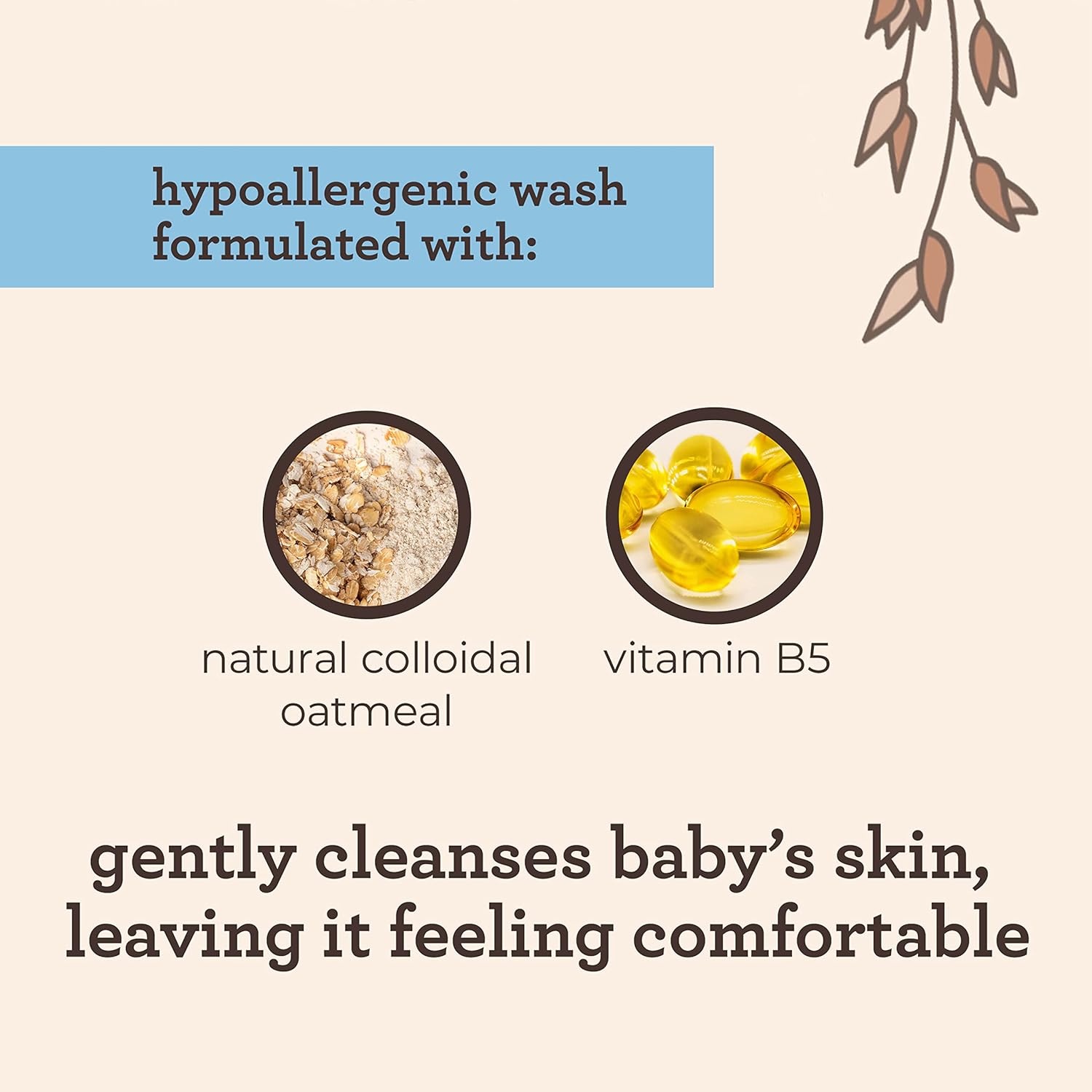 Aveeno Baby Cleansing Therapy Moisturizing Baby Body Wash with Natural Oatmeal & ProVitamin B5, Gentle Tear-Free Baby Bath Wash for Sensitive & Eczema-Prone Skin, Hypoallergenic, 8 oz(cream)