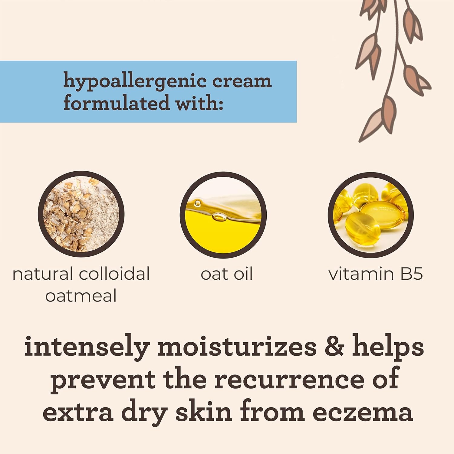 Aveeno Baby Eczema Therapy Moisturizing Cream, Natural Colloidal Oatmeal & Vitamin B5, Baby Cream for Dry, Itchy, Irritated Skin Due to Eczema, Paraben- & Steroid-Free, 12 fl. oz(5 Ounce (Pack of 1))