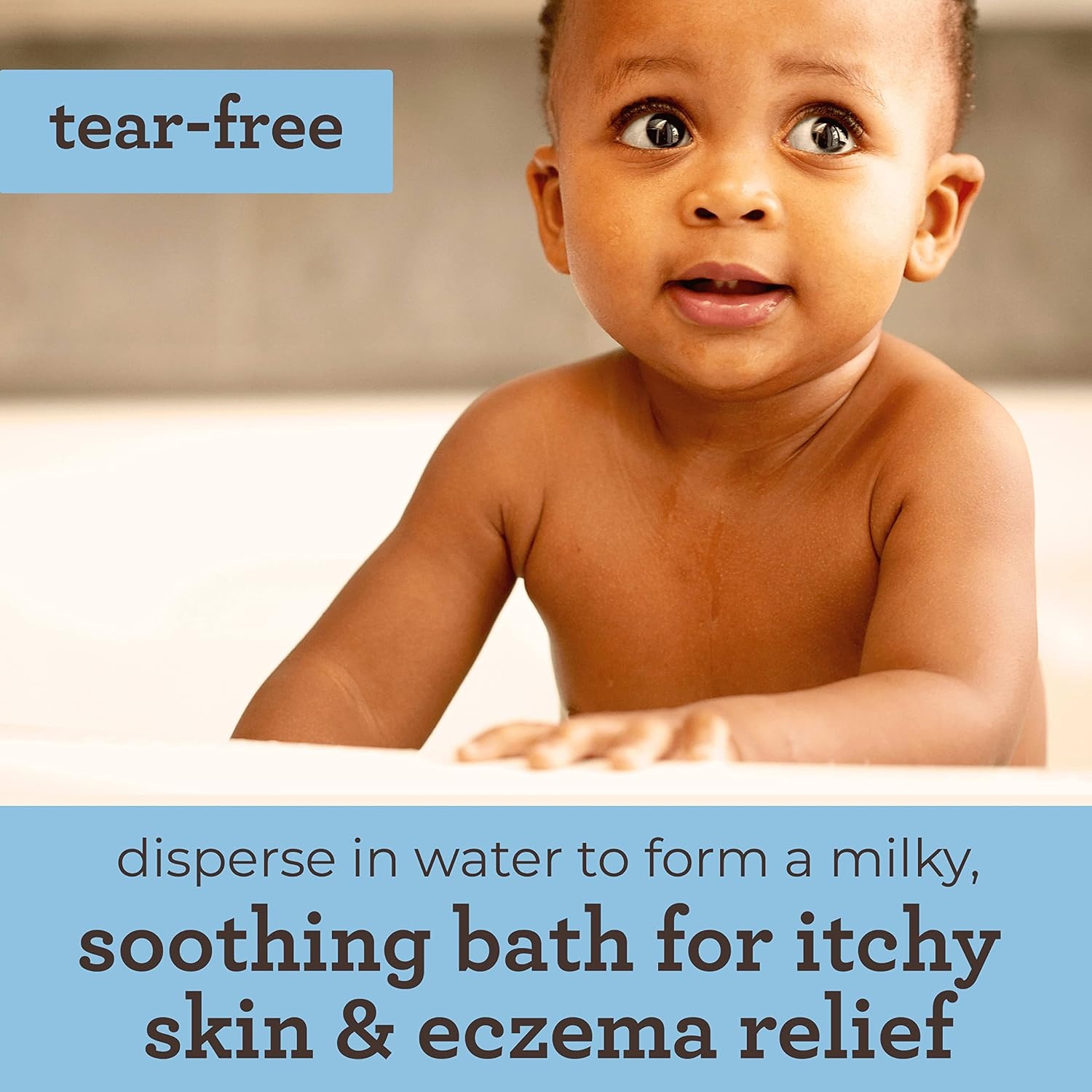 Aveeno Baby Eczema Therapy Soothing Bath Treatment for Relief of Dry, Itchy & Irritated Skin, Made with Natural Colloidal Oatmeal, Fragrance-, Paraben-, Steroid- & Tear-Free, 5 ct(0.75 Ounce (Pack of 5))