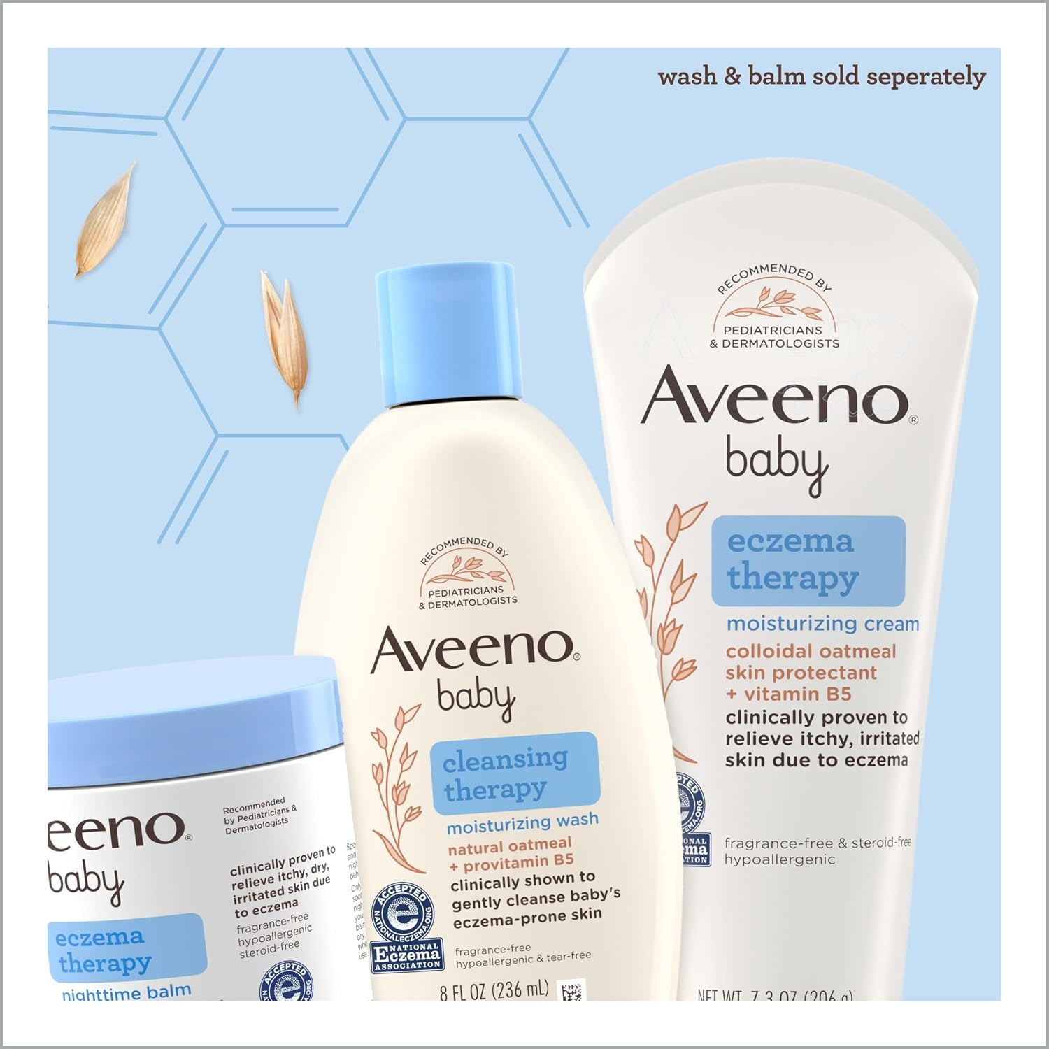 Aveeno Baby Bathtime Solutions Mommy & Me Gift Set, Baby Wash & Shampoo, Calming Bath, Daily Moisturizing Lotion and Stress Relief Body Wash for Mom, Colloidal Oat, Baby Bath Essentials, 4 items(Mom & Baby (Pack of 4))