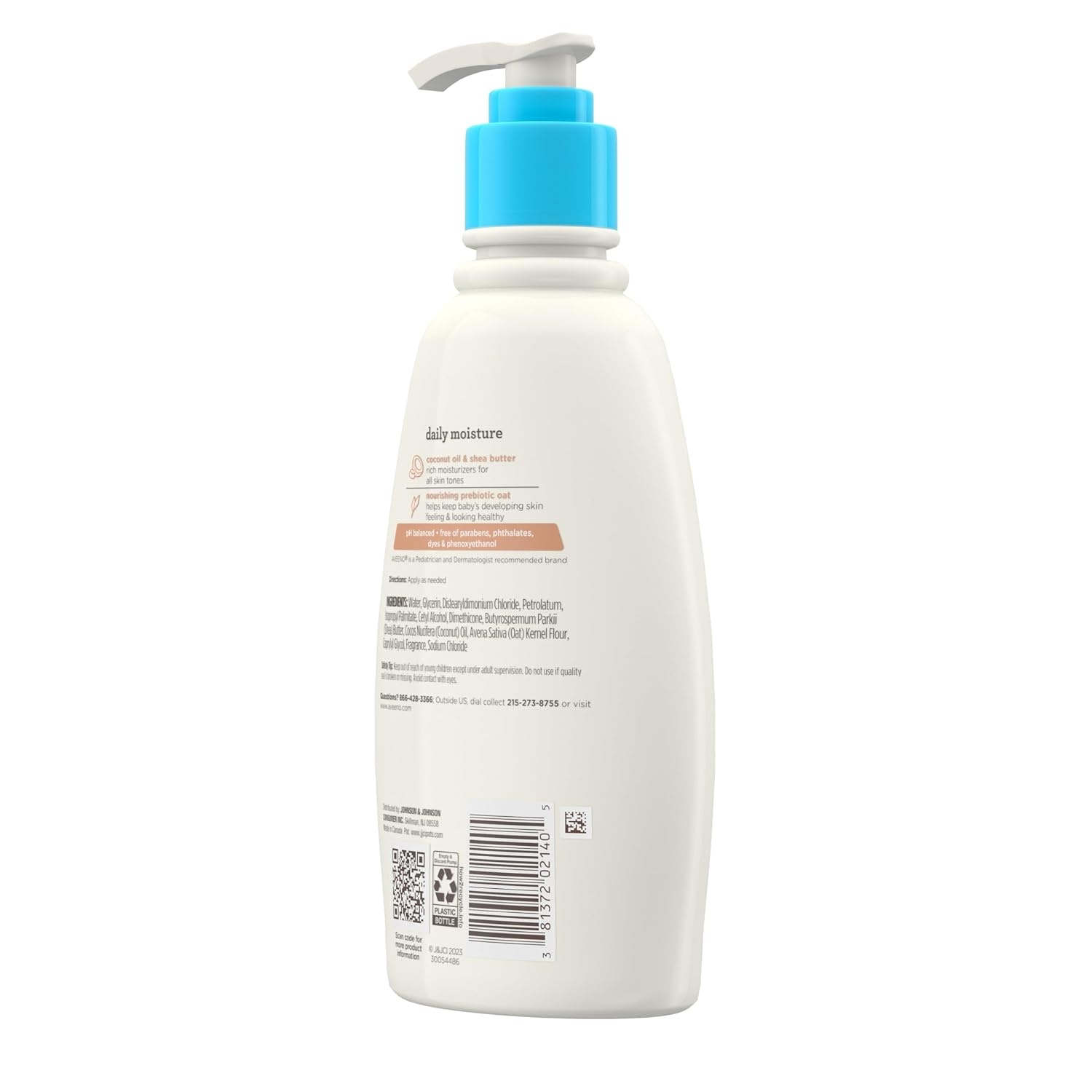 Aveeno Baby Daily Moisturizing Cream with Prebiotic Oat, Hypoallergenic Baby Lotion with Coconut Oil & Shea Butter Moisturizes Sensitive Skin for 24 Hours, Gentle Coconut Scent, 12 fl. oz(12 Fl Oz (Pack of 1))