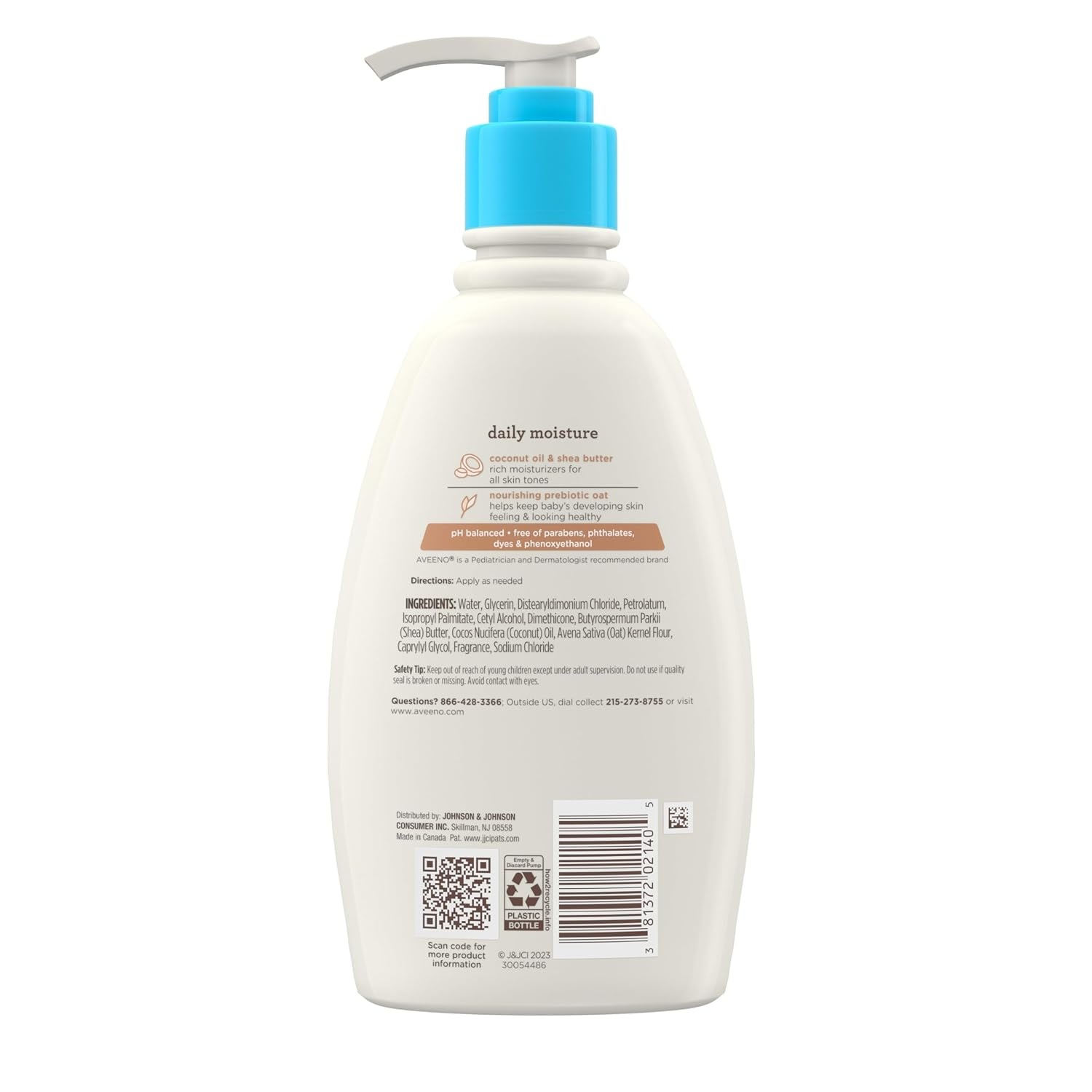Aveeno Baby Daily Moisturizing Cream with Prebiotic Oat, Hypoallergenic Baby Lotion with Coconut Oil & Shea Butter Moisturizes Sensitive Skin for 24 Hours, Gentle Coconut Scent, 12 fl. oz(12 Fl Oz (Pack of 1))