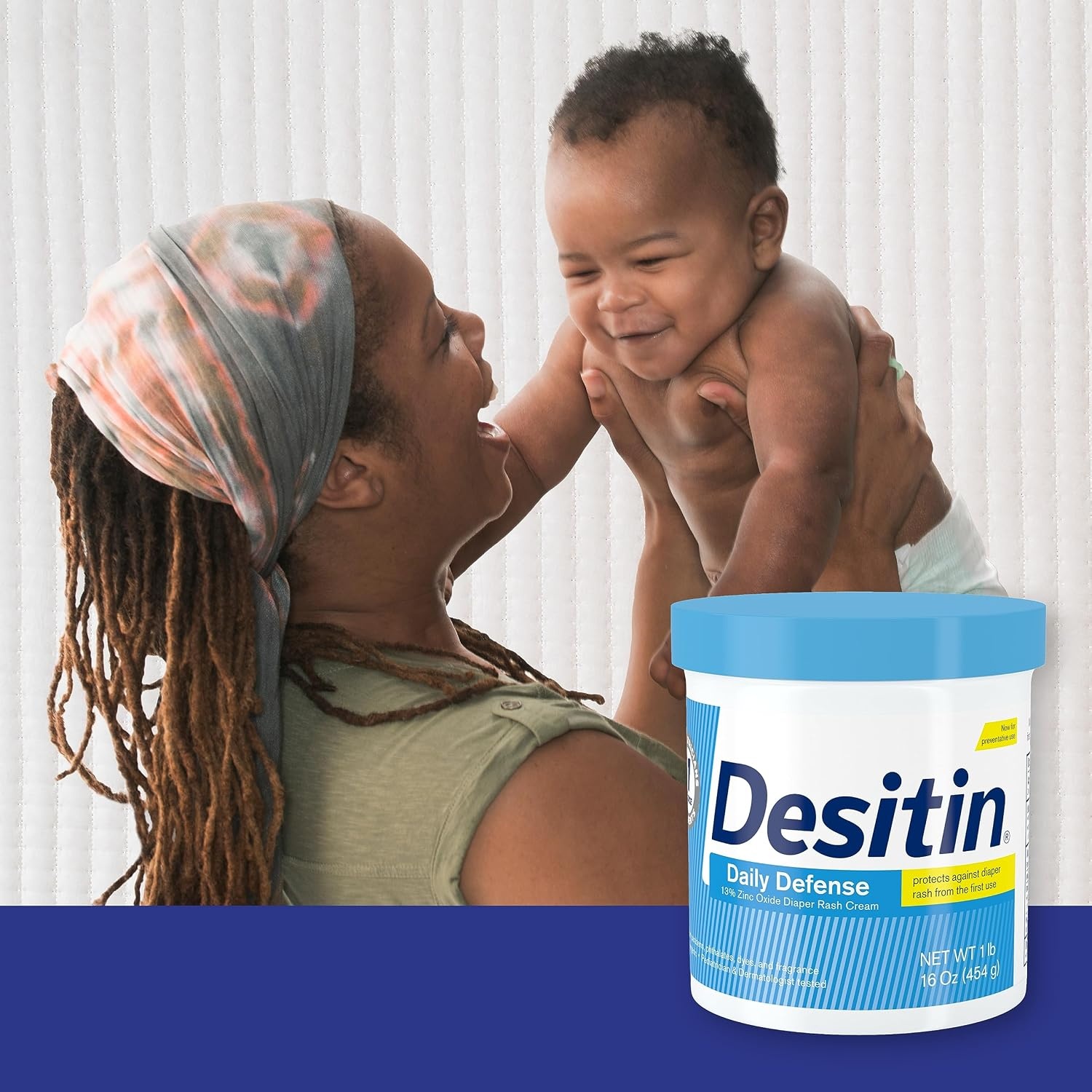 Desitin Daily Defense Baby Diaper Rash Cream with 13% Zinc Oxide, Barrier Cream to Treat, Relieve & Prevent Diaper Rash, Hypoallergenic, Dye-, Phthalate- & Paraben-Free, 16 oz(16 Ounce (Pack of 1))