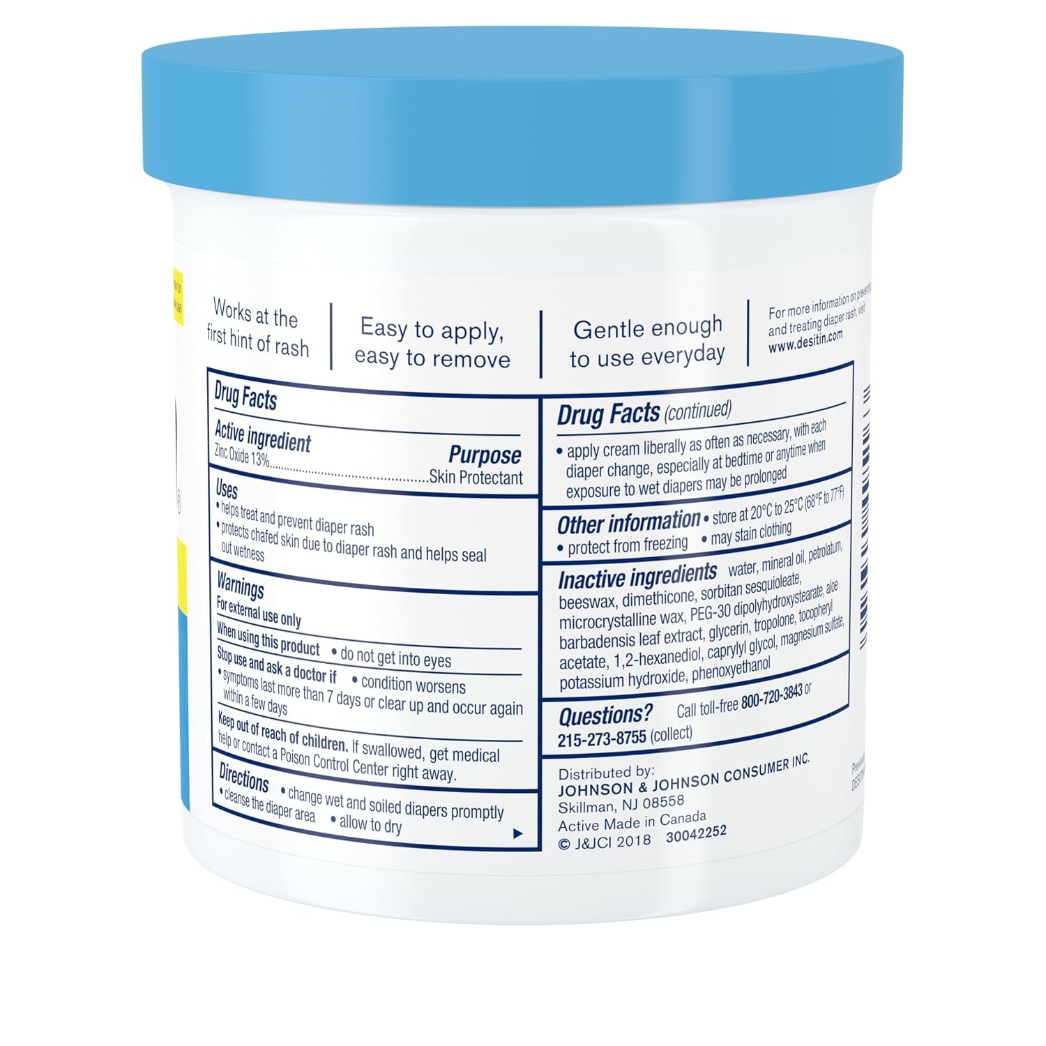 Desitin Daily Defense Baby Diaper Rash Cream with 13% Zinc Oxide, Barrier Cream to Treat, Relieve & Prevent Diaper Rash, Hypoallergenic, Dye-, Phthalate- & Paraben-Free, 16 oz(16 Ounce (Pack of 1))