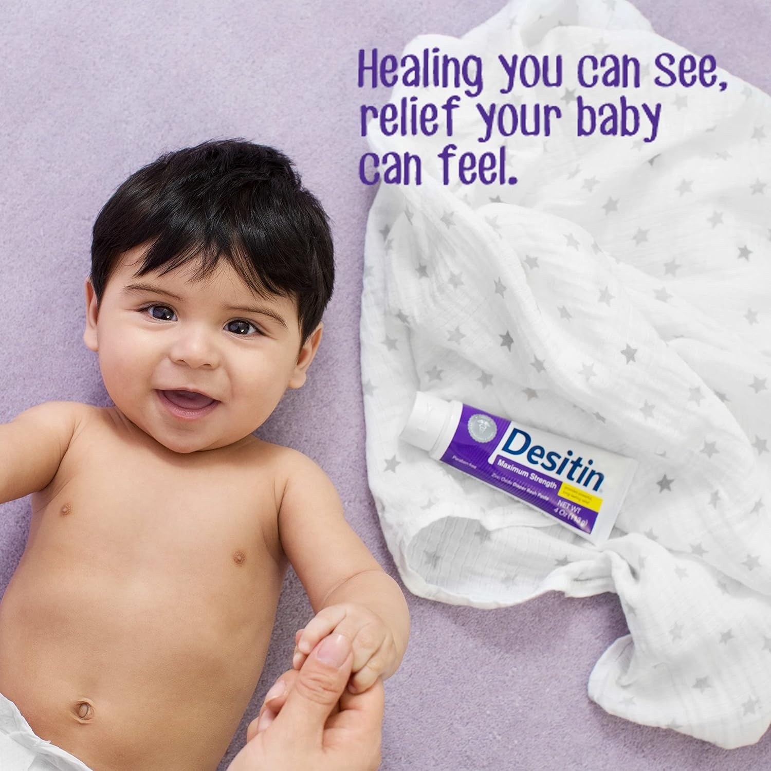 Desitin Maximum Strength Baby Diaper Rash Cream, 40% Zinc Oxide for Treatment, Relief & Prevention, Hypoallergenic, Phthalate- & Paraben-Free Paste, Protects Skin For Up To 12 Hours, 16 oz(4.8 Ounce (Pack of 2))