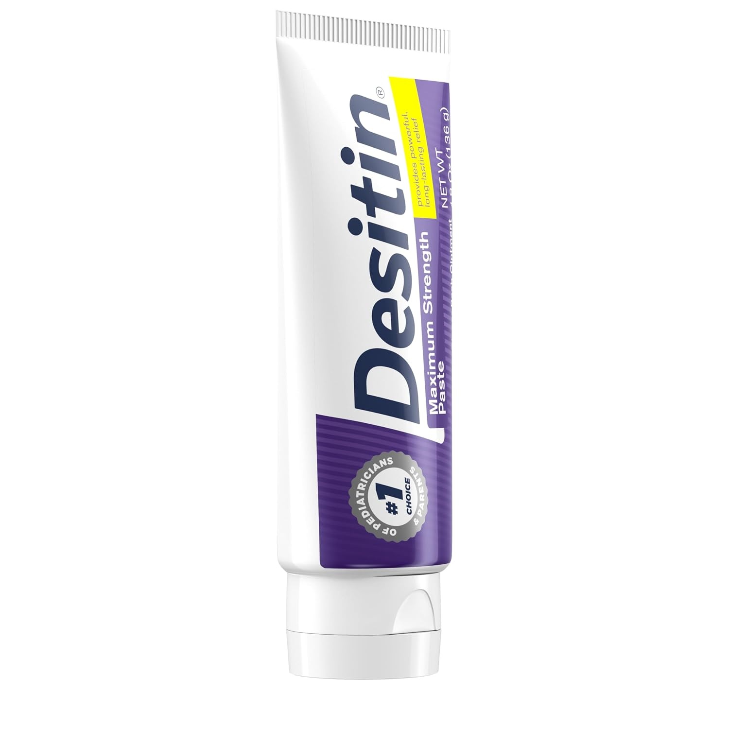 Desitin Maximum Strength Baby Diaper Rash Cream, 40% Zinc Oxide for Treatment, Relief & Prevention, Hypoallergenic, Phthalate- & Paraben-Free Paste, Protects Skin For Up To 12 Hours, 16 oz(4.8 Ounce (Pack of 2))
