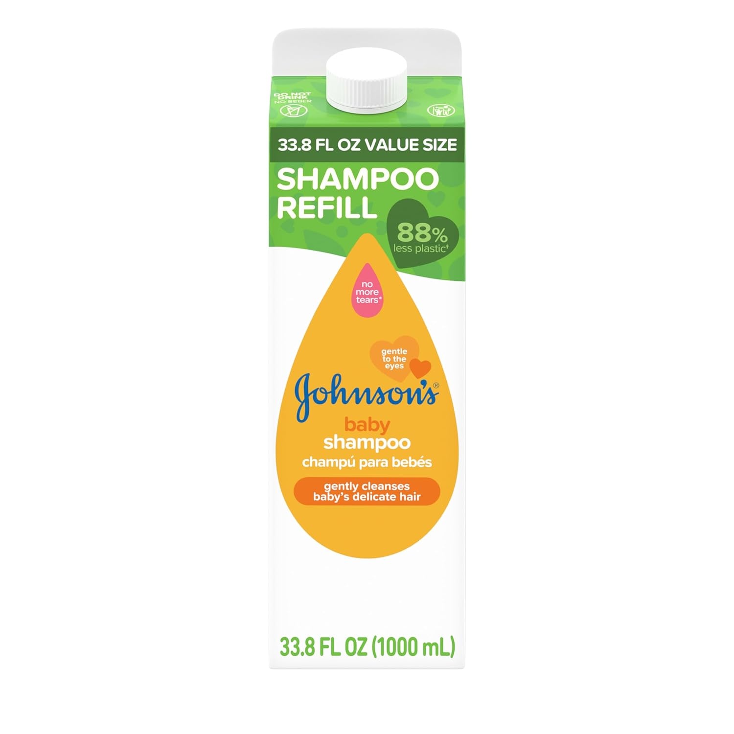 Johnson’s Baby Shampoo with Aloe Vera & Vitamin B5, Tear Free, Newborn Essentials, No added Parabens & Sulfates, Hypoallergenic, Baby Essentials, 20.3 fl. oz(Fresh)