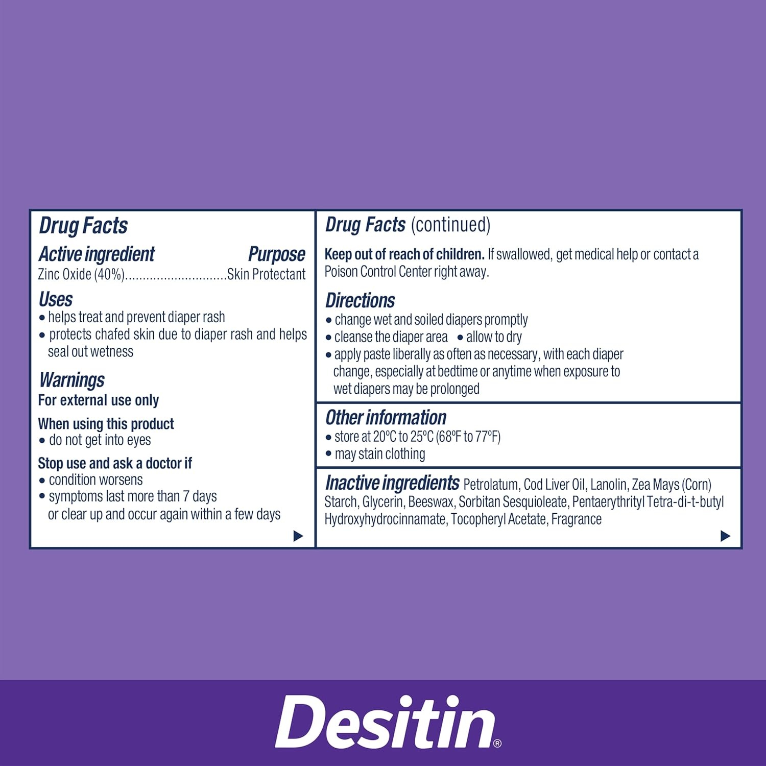 Desitin Maximum Strength Baby Diaper Rash Cream, 40% Zinc Oxide for Treatment, Relief & Prevention, Hypoallergenic, Phthalate- & Paraben-Free Paste, Protects Skin For Up To 12 Hours, 16 oz(4.8 Ounce (Pack of 1))