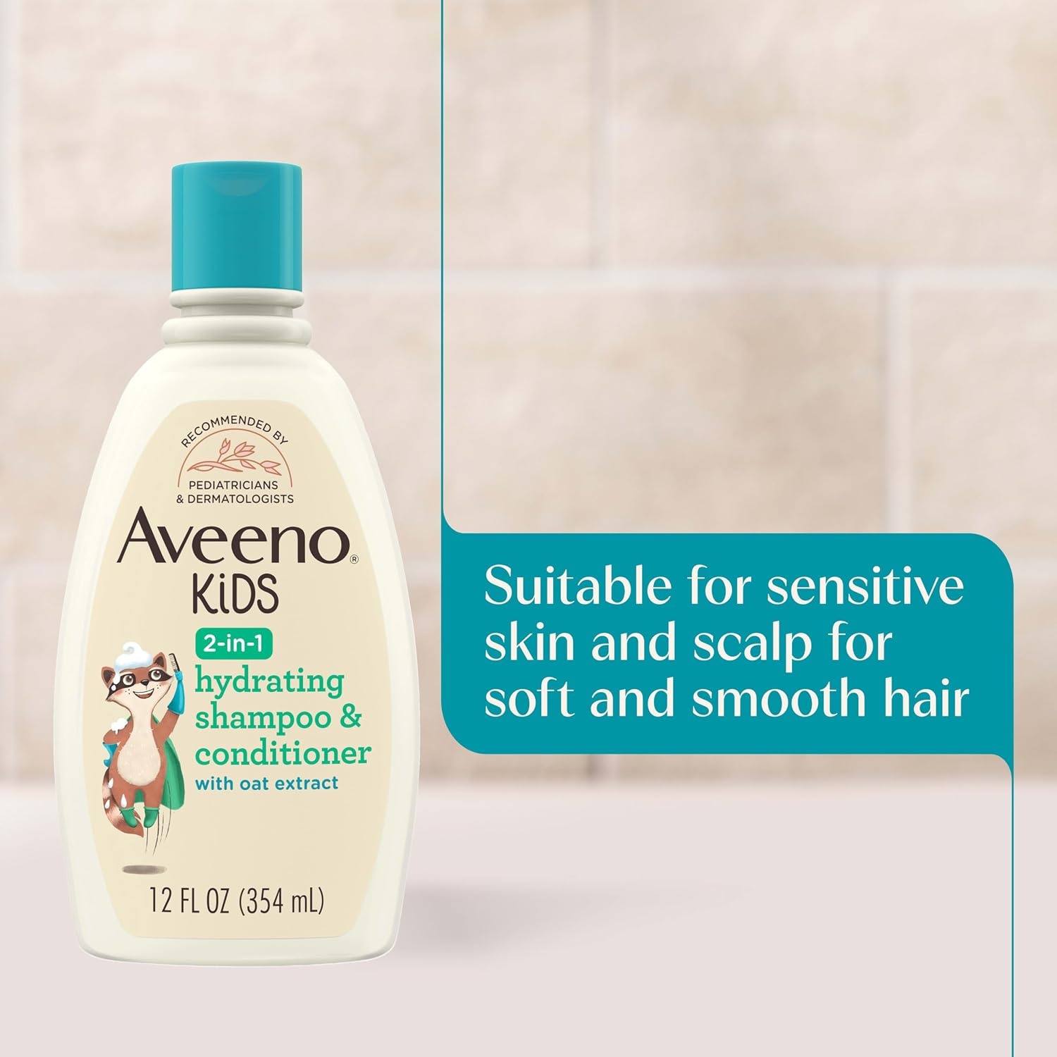 Aveeno Kids 2-in-1 Shampoo and Conditioner, Hydrating Shampoo and Conditioner for Soft, Smooth and Easily Manageable Hair, Oat Extract Formula, Gentle Scent, Hypoallergenic, 12 fl. oz, 3 Pack(Shampoo & Conditioner)