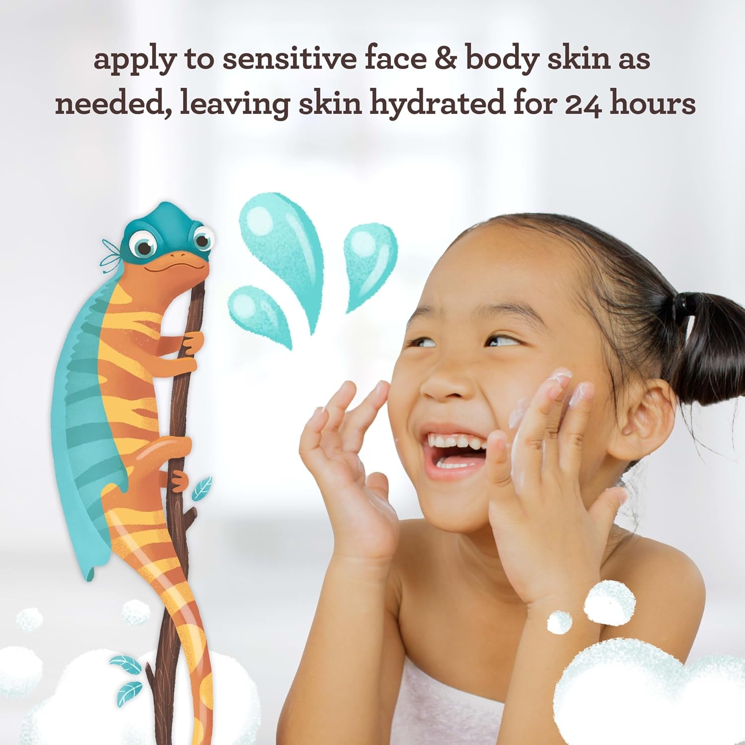 Aveeno Sensitive Skin Face & Body Gel Cream for Kids with Prebiotic Oat, Clinically Proven 24 Hour Hydration for Soft Skin, Quick Drying and Lightweight, Hypoallergenic, 8 oz(8 Ounce (Pack of 1))