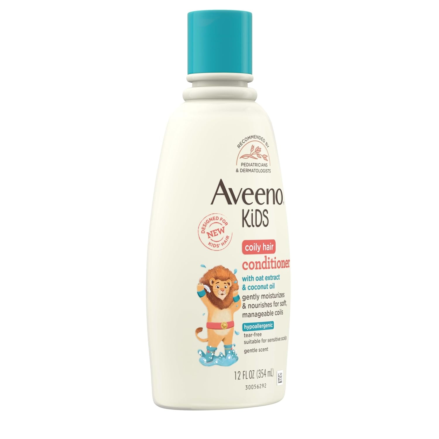 Aveeno Kids Curly Hair Conditioner, Hydrating Conditioner, Kids Curly Hair Products, Oat Extract & Shea Butter, Gentle Scent, 12 fl. oz (Pack of 1)(Conditioner)