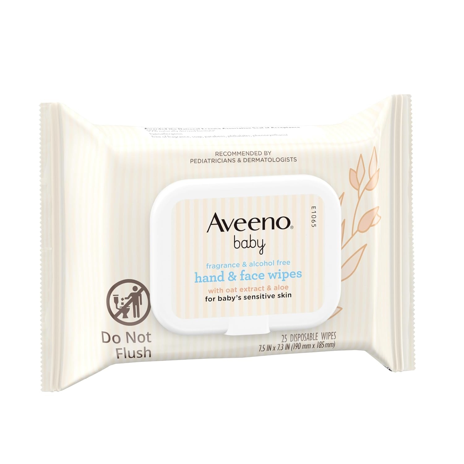 Aveeno Baby Fragrance-Free Hand & Face Wipes with Oat Extract & Aloe, Cleansing & Moisturizing Baby Wipes for Sensitive Skin, Sulfate-, Alcohol-, Paraben- & Dye-Free, Hypoallergenic, 25 ct (Pack of 4)(25 Count (Pack of 8))