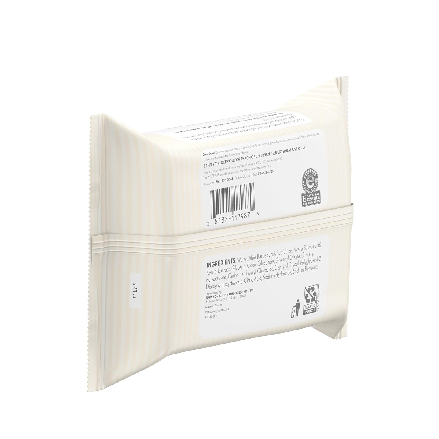 Aveeno Baby Fragrance-Free Hand & Face Wipes with Oat Extract & Aloe, Cleansing & Moisturizing Baby Wipes for Sensitive Skin, Sulfate-, Alcohol-, Paraben- & Dye-Free, Hypoallergenic, 25 ct (Pack of 4)(25 Count (Pack of 8))