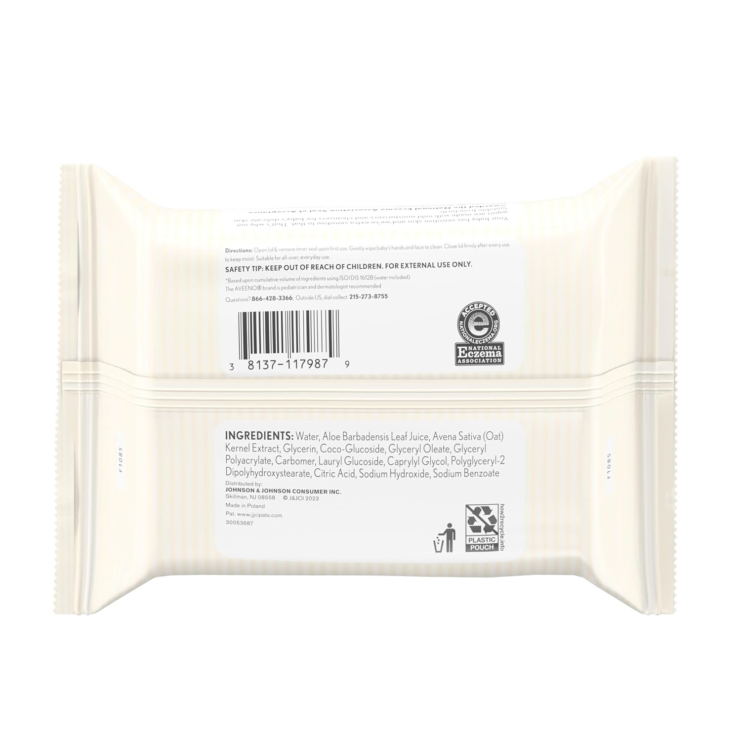 Aveeno Baby Fragrance-Free Hand & Face Wipes with Oat Extract & Aloe, Cleansing & Moisturizing Baby Wipes for Sensitive Skin, Sulfate-, Alcohol-, Paraben- & Dye-Free, Hypoallergenic, 25 ct (Pack of 4)(25 Count (Pack of 8))